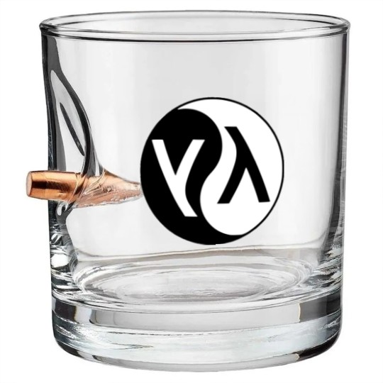 Discover lisp lambda yin yang logo Bullet Whiskey Glasses