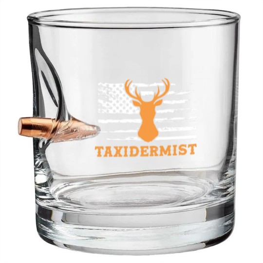 Discover Taxidermist American Flag Taxidermy Bullet Whiskey Glasses