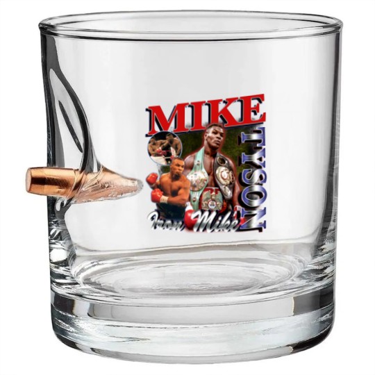 Discover Vintage Wash Mike Tyson Bullet Whiskey Glasses, Vintage Acid Wash