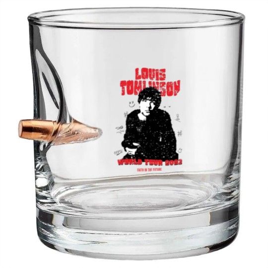 Discover Louis Tomlinson Bullet Whiskey Glasses, Faith in the future world tour Bullet Whiskey Glasses
