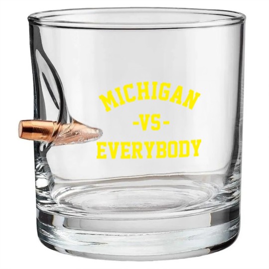 Discover Michigan Vs Everybody Bullet Whiskey Glasses, College Team Bullet Whiskey Glasses, Wolverines Football Fan Gear