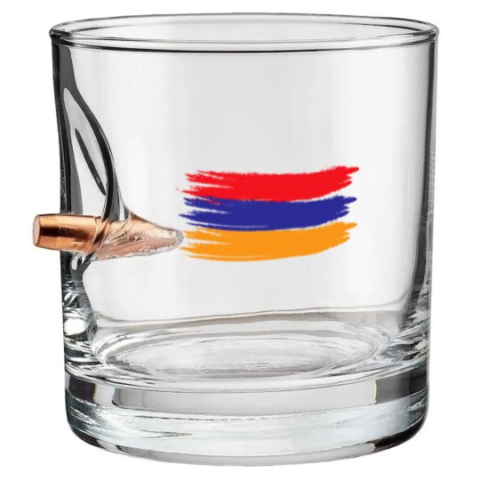 Discover Support Armenia Defend Armenian National Flag Bullet Whiskey Glasses