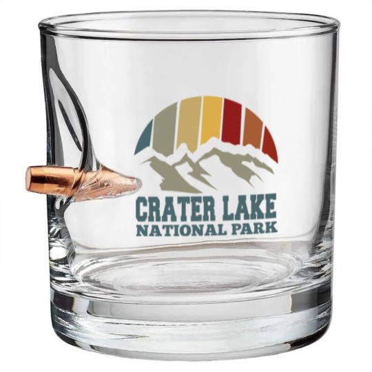 Discover crater lake Bullet Whiskey Glasses