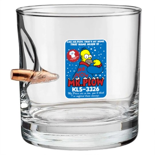 Discover Mr Plow thats my name Bullet Whiskey Glasses