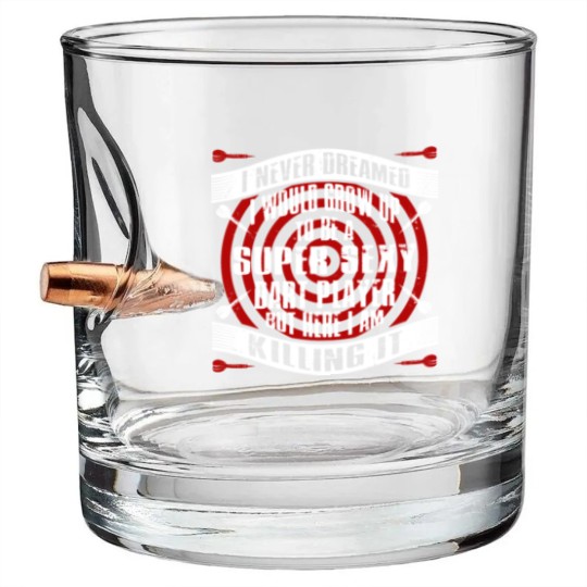 Discover Super Sexy dart player 2 Bullet Whiskey Glasses