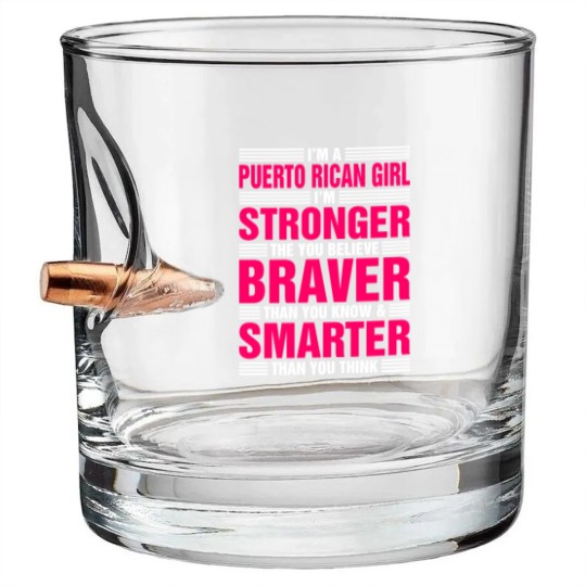 Discover Im A Puerto Rican Girl Bullet Whiskey Glasses