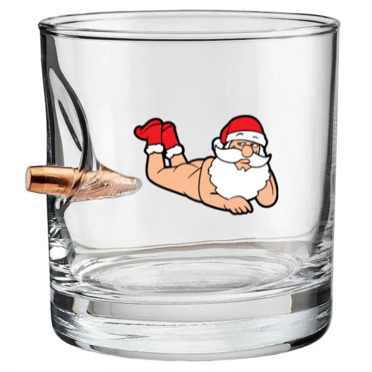 Discover Funny Sexy Santa Claus Xmas Merry Christmas Winter Bullet Whiskey Glasses