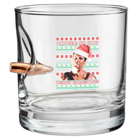 Discover Yippe Ki Yay Funny ugly sweater christmas - Ylp | Essential Bullet Whiskey Glasses
