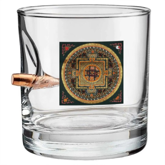 Discover Kalachakra Mandala Bullet Whiskey Glasses