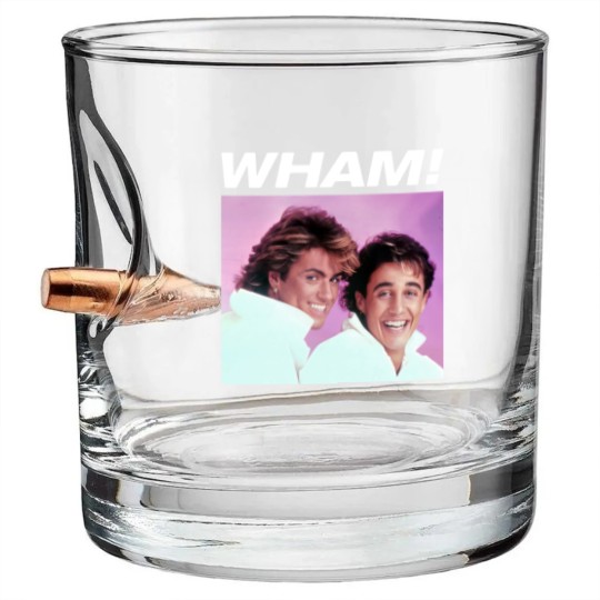Discover WHAM! Bullet Whiskey Glasses 80's George Michael Vibes, George Michael and Andrew Ridgeley Bullet Whiskey Glasses