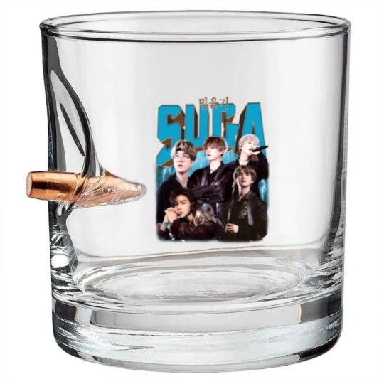 Discover BTS Suga Kpop Music Bullet Whiskey Glasses