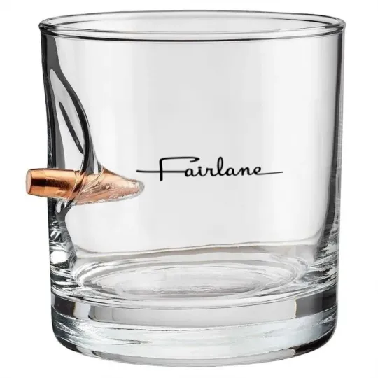 Discover Fairlane Script Bullet Whiskey Glasses
