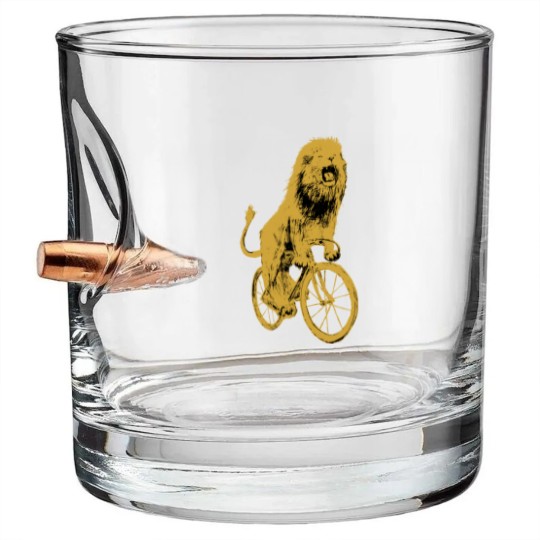 Discover Bicycling Lion Bullet Whiskey Glasses - Screen Printed Unisex Bullet Whiskey Glasses, Lion Bullet Whiskey Glasses, Lion Lovers, Bike Bullet Whiskey Glasses, Alternative Apparel, Dark Cycle Clothing