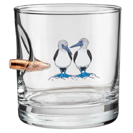 Discover Blue Footed Booby Birds Bullet Whiskey Glasses