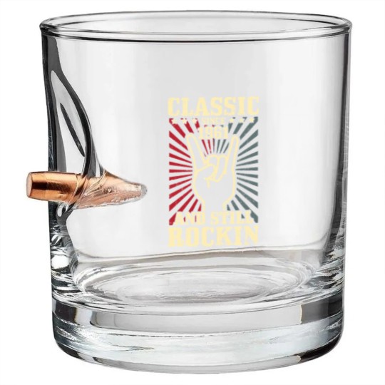 Discover Vintage 1961 Classic Rock 60th Birthday Gift Bullet Whiskey Glasses