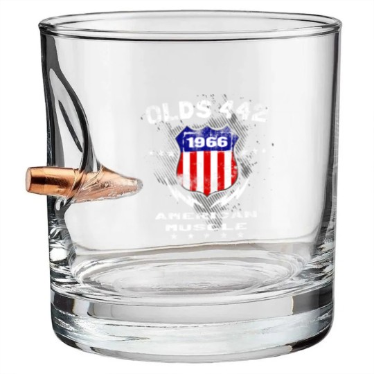 Discover 1966 Olds 442 American Muscle v3 Bullet Whiskey Glasses