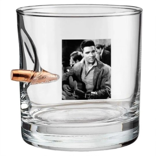 Discover Elvis Presley King of Rock and Roll Vintage Bullet Whiskey Glasses