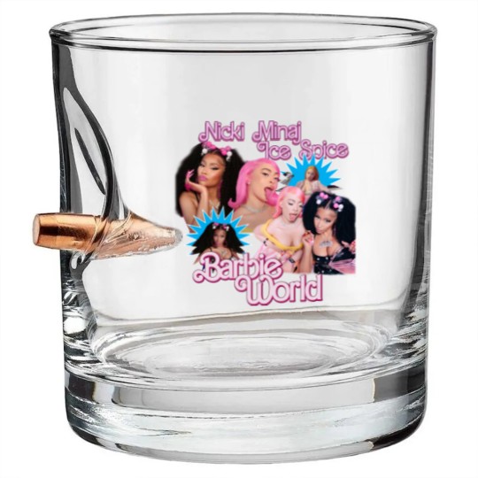 Discover Nicki Minaj x Ice Spice Barbie World Vintage Bullet Whiskey Glasses
