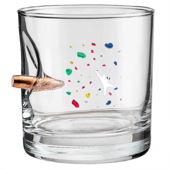 Discover Climbing Boulder Wall Rock Climber Bouldering Bullet Whiskey Glasses