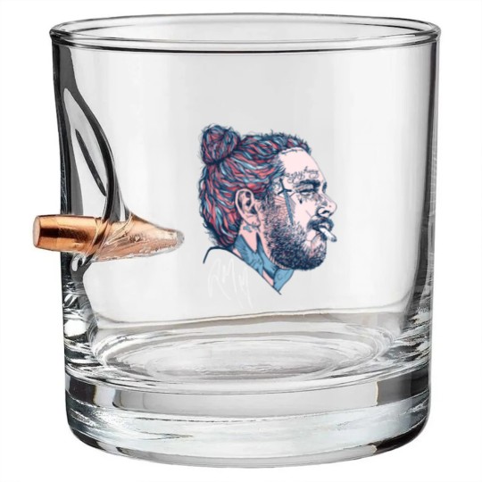 Discover Post Malone Vintage Bullet Whiskey Glasses, Post Malone Bullet Whiskey Glasses, Post Malone Merch