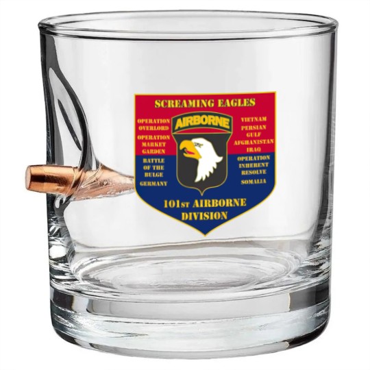 Discover 101st Airborne Division - 101st Airborne Division - Bullet Whiskey Glasses