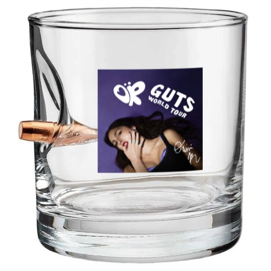Discover Olivia Rodrigo GUTS World Tour 2024 Bullet Whiskey Glasses Olivia Rodrigo Retro Bullet Whiskey Glasses Gift Fans, Olivia Rodrigo GUTS Album Bullet Whiskey Glasses