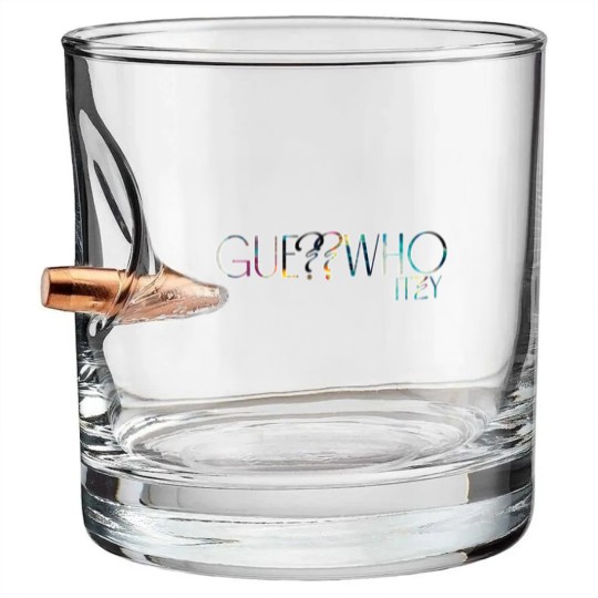 Discover ITZY Guess Who Logo Abstract Bullet Whiskey Glasses