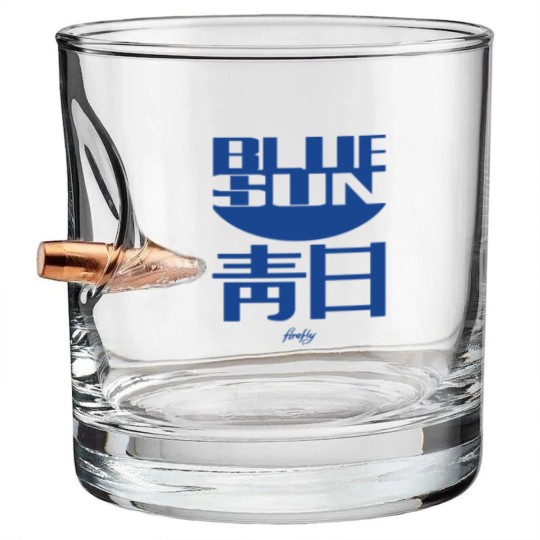 Discover Blue Sun Logo Bullet Whiskey Glasses