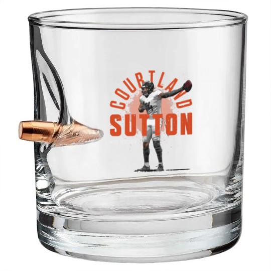 Discover Courtland Sutton Denver Player Name - Courtland Sutton - Bullet Whiskey Glasses