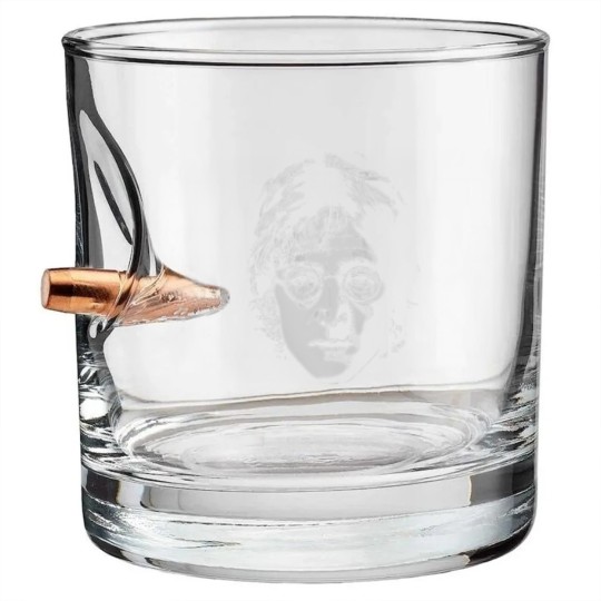 Discover J Lennon Graphic Bullet Whiskey Glasses, Men's Women's Sizes