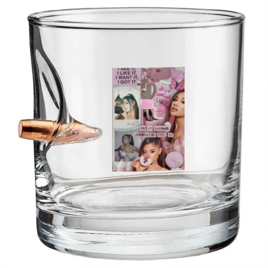 Discover Vintage Ariana Grade Bullet Whiskey Glasses, Music Concert Graphic Bullet Whiskey Glasses