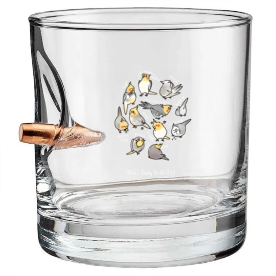 Discover Cockatiel'S Daily To-Do List Bullet Whiskey Glasses