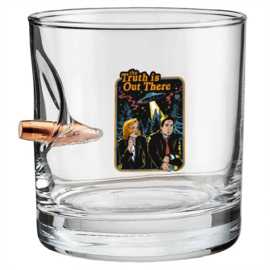Discover The Truth Is Out There X FILES Bullet Whiskey Glasses Unisex Gift Men Women, The X Files Bullet Whiskey Glasses Gift For Fan, X Files Movie Bullet Whiskey Glasses, X Files Vintage Bullet Whiskey Glasses