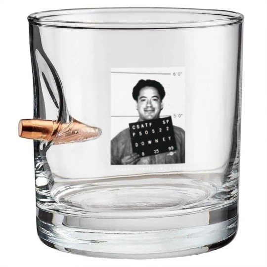 Discover Robert Downey Jr. 1999 Actor Mugshot Bullet Whiskey Glasses