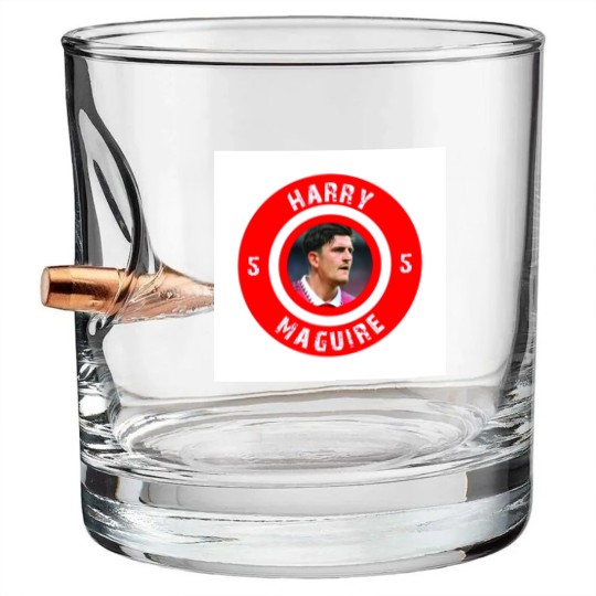 Discover Harry Maguire Throw Pillow Bullet Whiskey Glasses