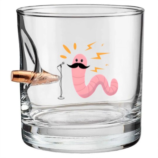 Discover Worm with a Mustache, Vanderpump Rules, Scandoval, Pump Rules, VPR, Sandoval Bullet Whiskey Glasses, Funny Bullet Whiskey Glasses