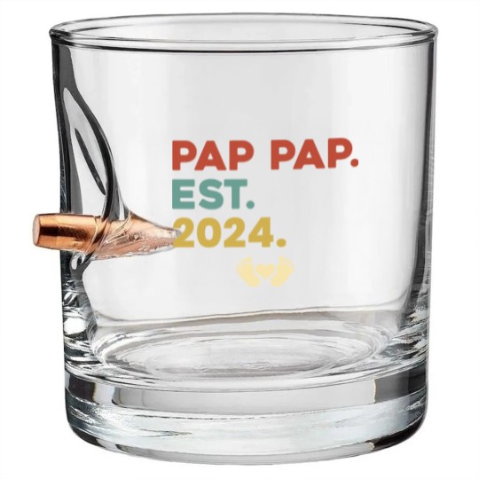 Discover Pap Pap Est 2023 Pap Pap To Be Established 2023 Bullet Whiskey Glasses