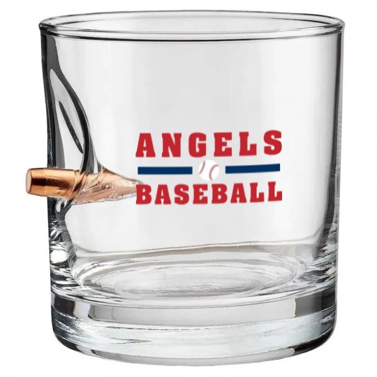 Discover Angels Baseball Bullet Whiskey Glasses, Unisex Bullet Whiskey Glasses