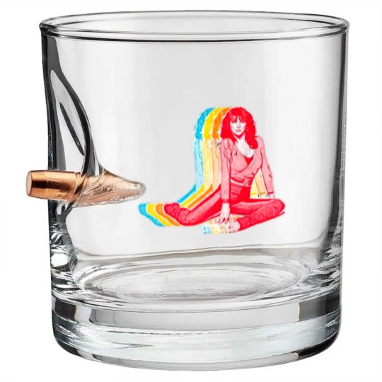 Discover Kate Bush / Retro Rainbow Aesthetic Design - Kate Bush - Bullet Whiskey Glasses