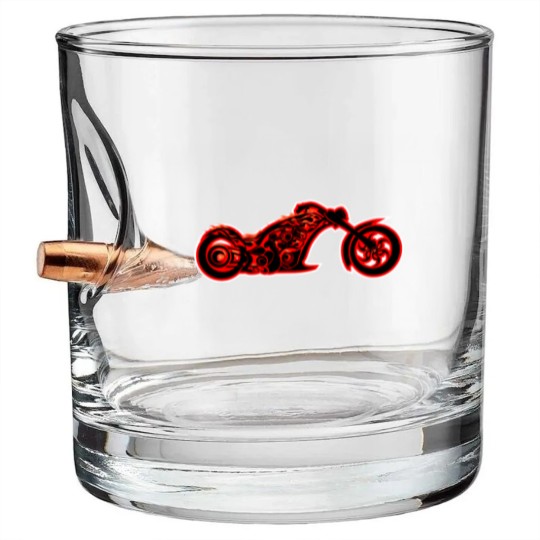 Discover Biker Club Motorrad Logo 01 Bullet Whiskey Glasses