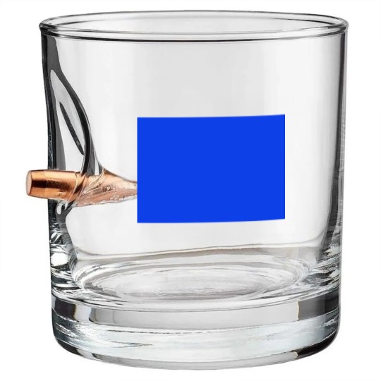 Discover "Blue Square" design Bullet Whiskey Glasses