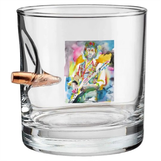 Discover ERIC CLAPTON watercolor portrait .2 - Eric Clapton - Bullet Whiskey Glasses