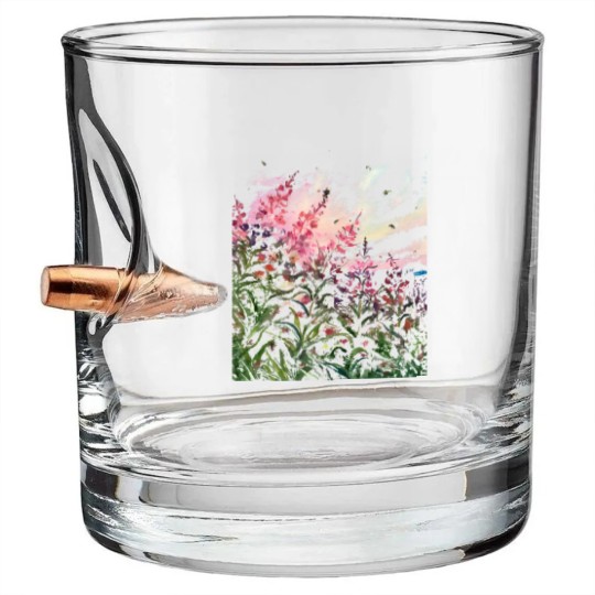 Discover Wildflowers Watercolor T- Bullet Whiskey Glasses Wildflowers T- Bullet Whiskey Glasses Bullet Whiskey Glasses