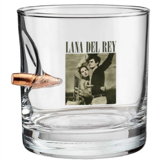 Discover Lana Del Rey Graphic Bullet Whiskey Glasses