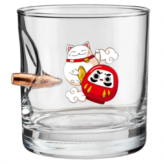Discover Maneki Neko Lucky Cat Japanese Daruma Doll Kawaii Bullet Whiskey Glasses