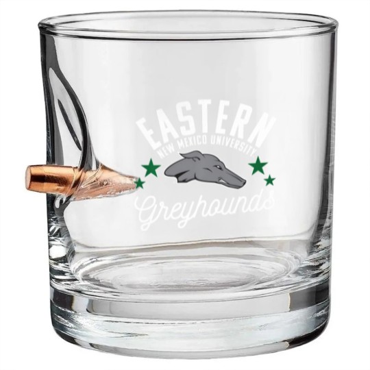 Discover eastern new mexico university enmu greyhounds logo pullover Bullet Whiskey Glasses