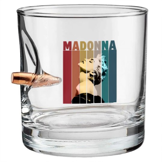 Discover Madonna Retro Vintage Bullet Whiskey Glasses, Madonna Bullet Whiskey Glasses, Music Bullet Whiskey Glasses, Gift Bullet Whiskey Glasses For You And Your Friends, Vintage Madonna Bullet Whiskey Glasses