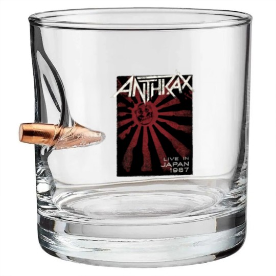 Discover Anthrax Unisex Bullet Whiskey Glasses: Live in Japan