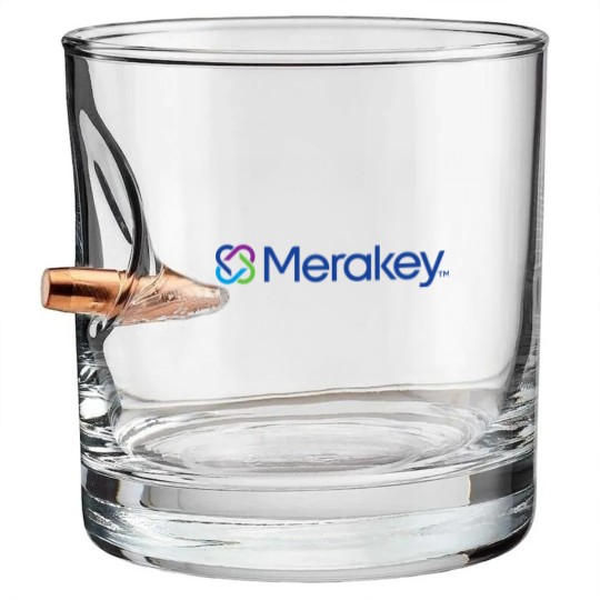 Discover Merakey Logo Sweat Bullet Whiskey Glasses