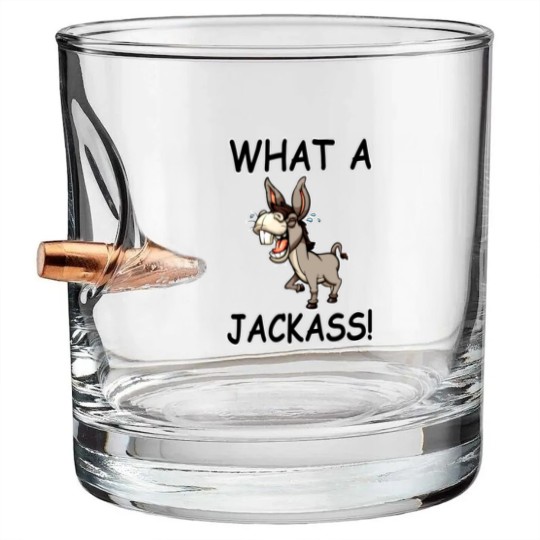 Discover Jackass Donkey Humor Bullet Whiskey Glasses